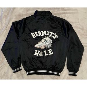 VINTAGE HERMITS HOLE OKUMA OKINAWA EMBROIDERED ZIP-UP JACKET